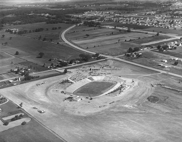 Lambeau Field construction 1957