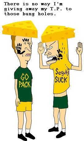 Beavis and Butthead really are Packer fans. 